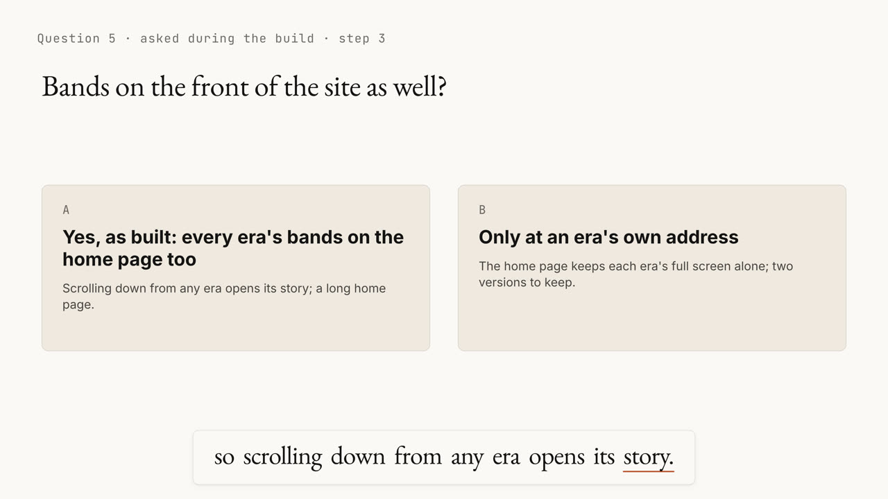 A scene from the Walkthrough · A fuller site