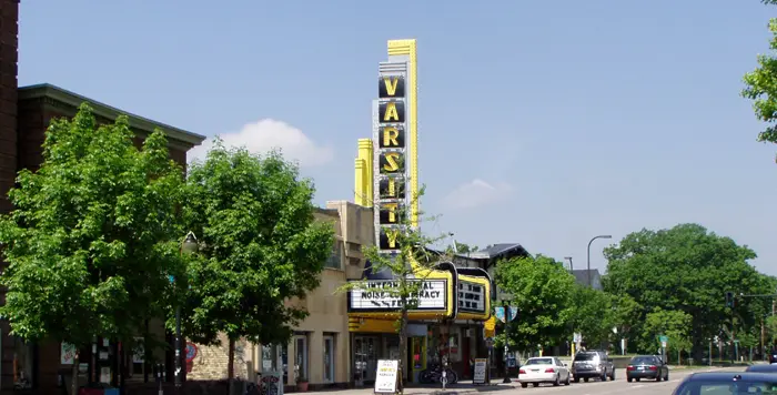 The Varsity Theater in Dinkytown, the Minneapolis neighbourhood by the university where he played coffeehouses (photo 2006)