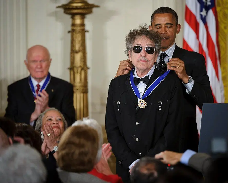 President Obama presents him with the Presidential Medal of Freedom, the White House, 29 May 2012