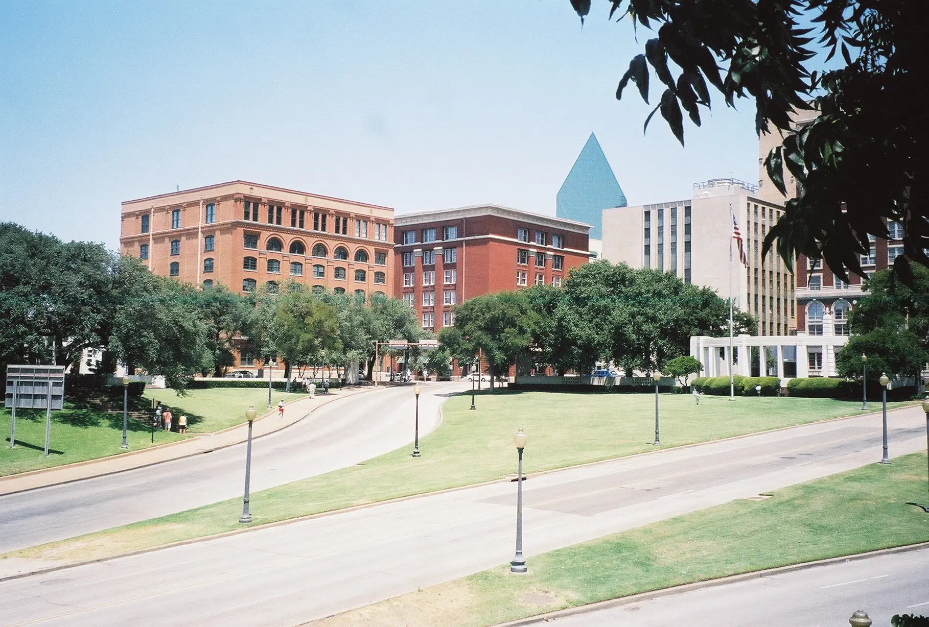 Dealey Plaza, Dallas, where President Kennedy was shot, the scene of "Murder Most Foul" (photo 2003)