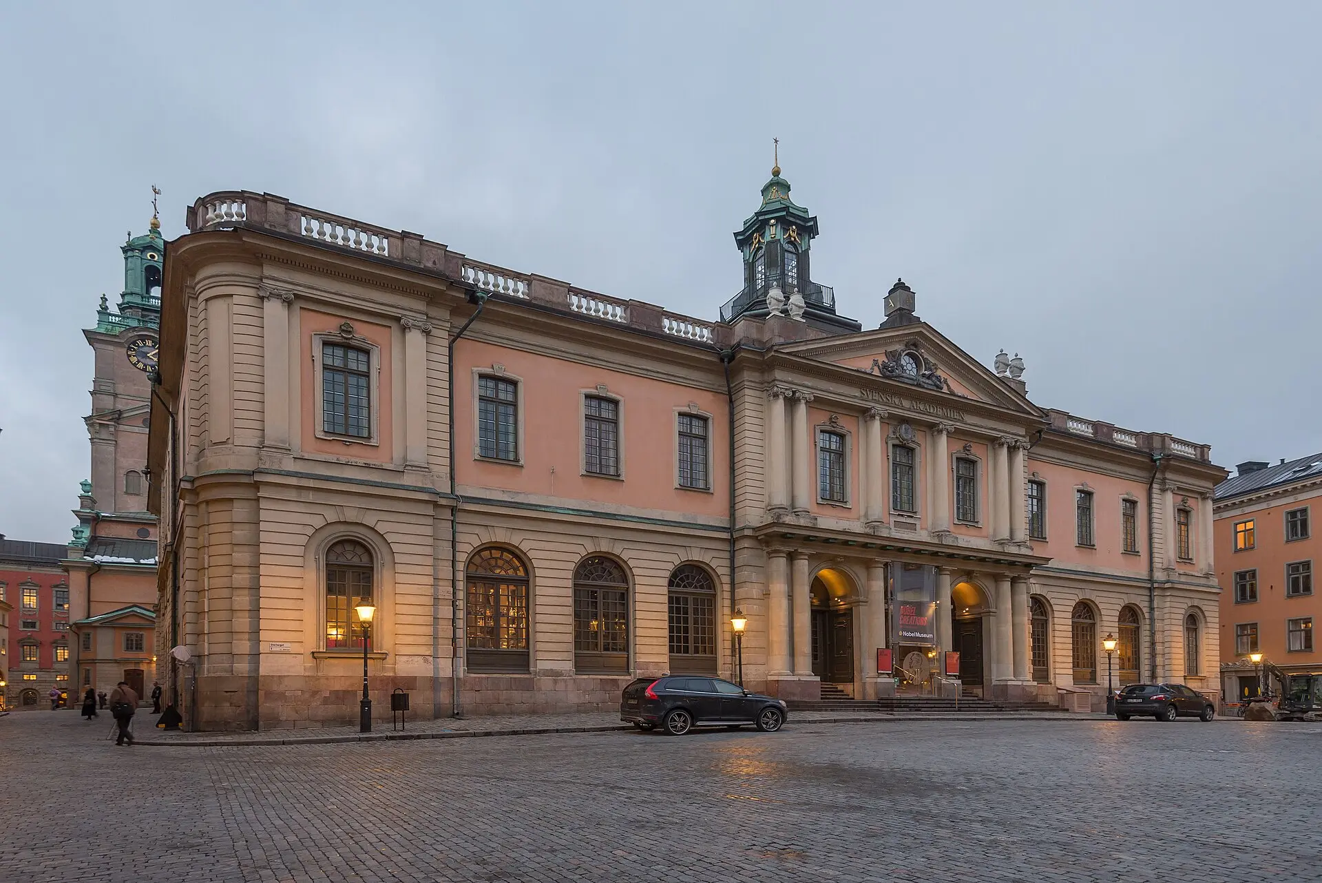 Börshuset, Stockholm, the Swedish Academy's home, to which his Nobel lecture was sent in June 2017 (photo 2015)