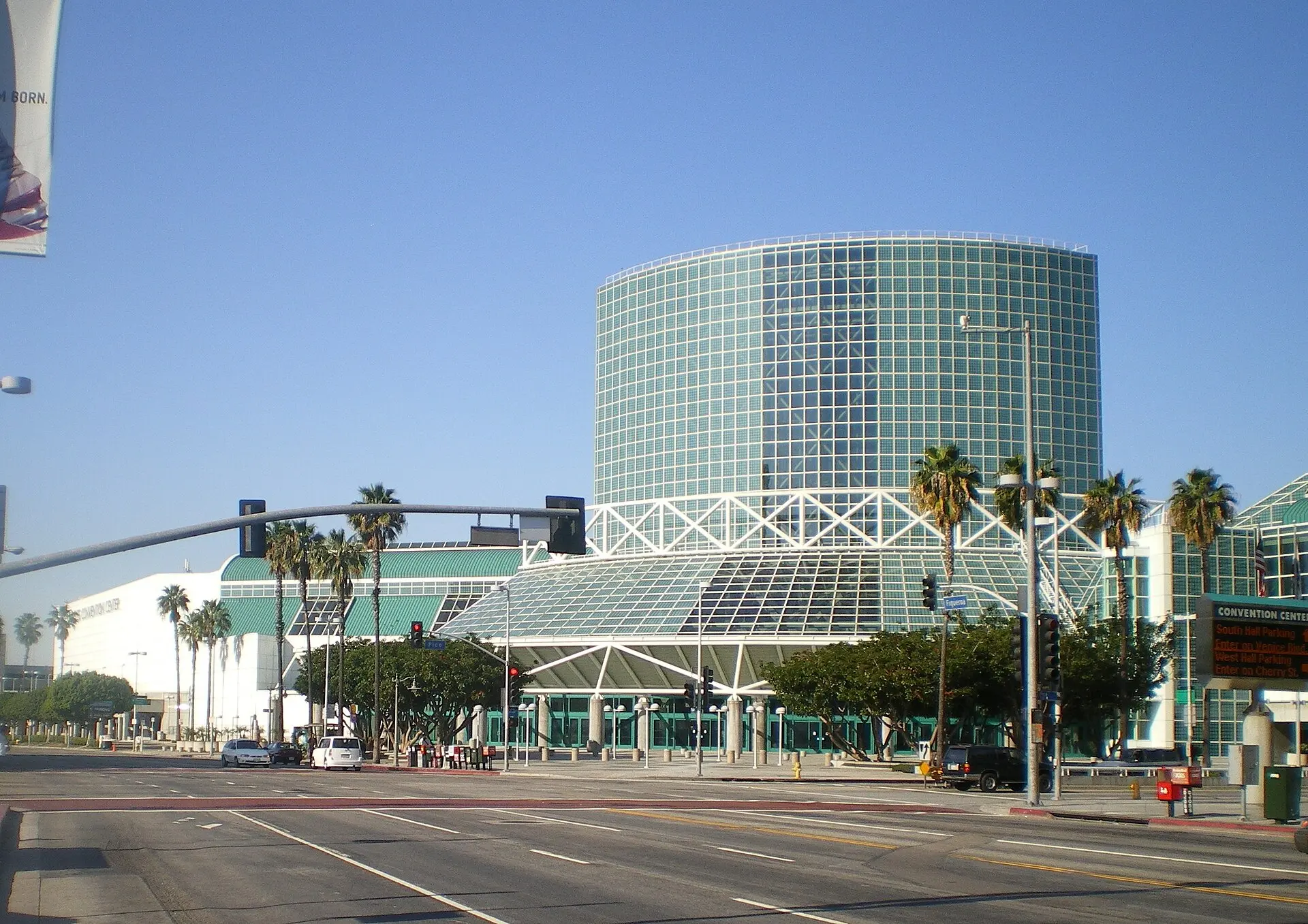 The Los Angeles Convention Center, where MusiCares honoured him in February 2015 (photo 2008)