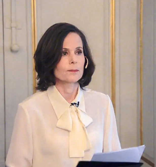 Sara Danius of the Swedish Academy announces that he has won the Nobel Prize in Literature, Stockholm, 13 October 2016