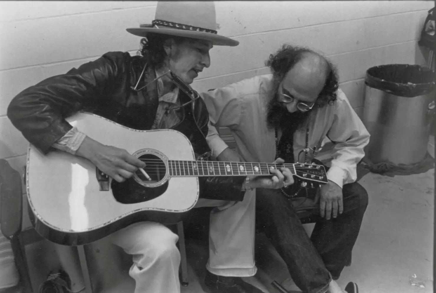 With Allen Ginsberg on the Rolling Thunder Revue, 2 November 1975